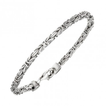 Ασημένια τετράγωνη βυζαντινή αλυσίδα για το χέρι