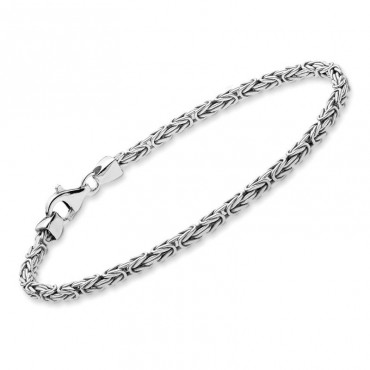 Ασημένια τετράγωνη βυζαντινή αλυσίδα για το χέρι 