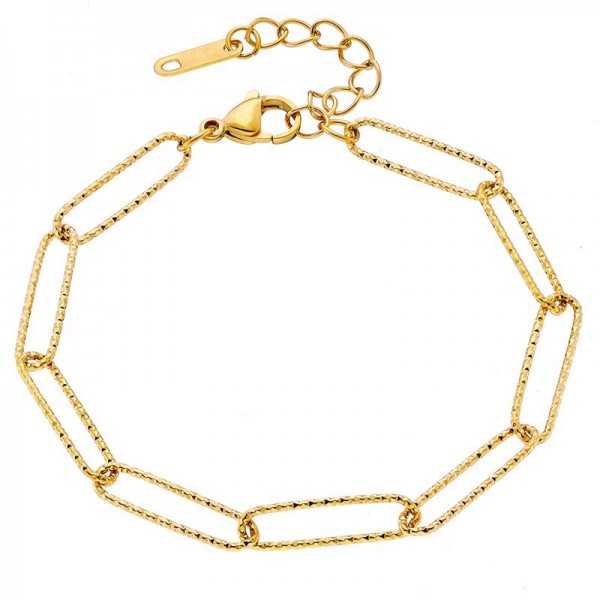 Ατσάλινη αλυσίδα για το χέρι , επιχρυσωμένη 