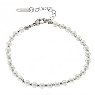 Ατσάλινο βραχιόλι με πέρλες