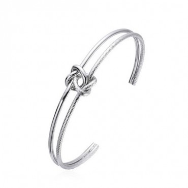 Ατσάλινο βραχιόλι-χειροπέδα με κόμπο