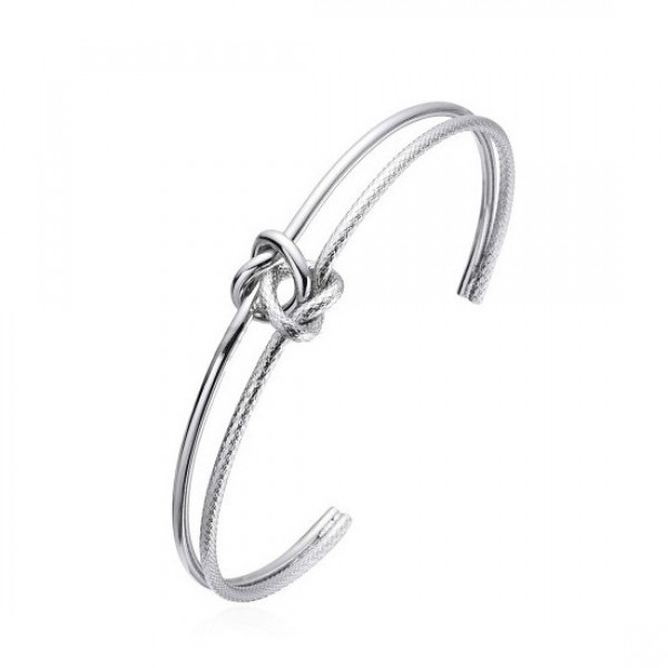 Ατσάλινο βραχιόλι-χειροπέδα με κόμπο