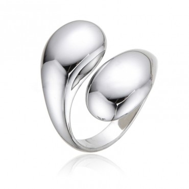 Ατσάλινο δαχτυλίδι με αντικρυστές άκρες