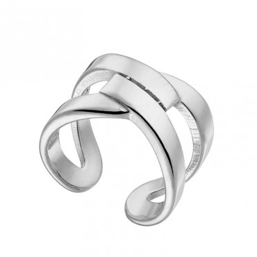 Ατσάλινο δαχτυλίδι με χιαστί σχέδιο
