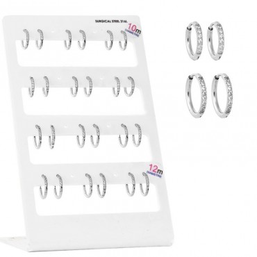 Ατσάλινοι μικροί κρίκοι με πέτρες 