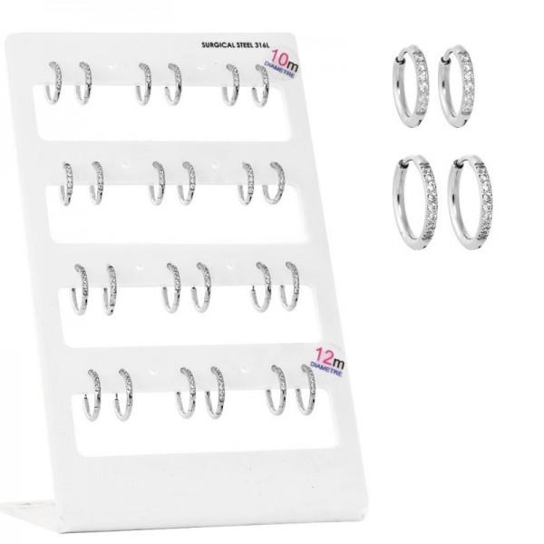 Ατσάλινοι μικροί κρίκοι με πέτρες 