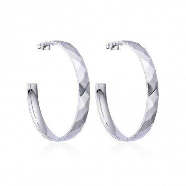 Ατσάλινα σκουλαρίκια κρίκοι σφυρήλατοι 