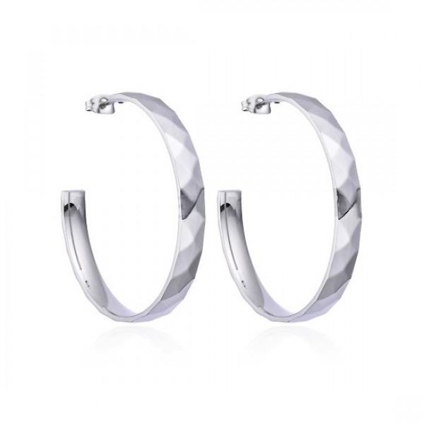 Ατσάλινα σκουλαρίκια κρίκοι σφυρήλατοι 