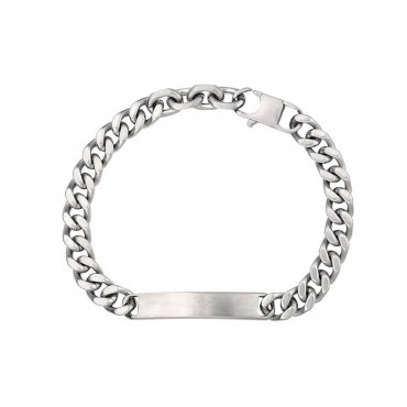 Ανδρική αλυσίδα - ταυτότητα για το χέρι από ανοξείδωτο ατσάλι 