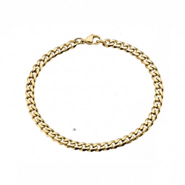 Ατσάλινη επιχρυσωμένη αλυσίδα για το χέρι