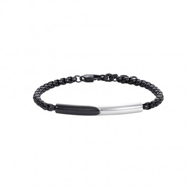 Ανδρικό βραχιόλι από ανοξείδωτο ατσάλι με διχρωμία