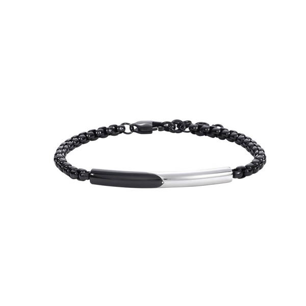 Ανδρικό βραχιόλι από ανοξείδωτο ατσάλι με διχρωμία