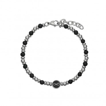 Ανδρικό βραχιόλι από ατσάλι με το άπειρο