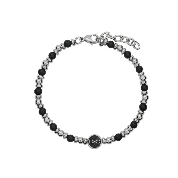 Ανδρικό βραχιόλι από ατσάλι με το άπειρο