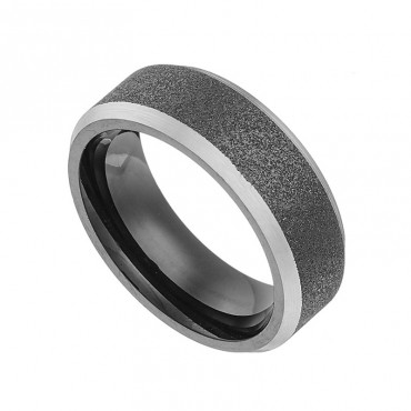 Ατσάλινο δαχτυλίδι με μαύρο ματ φινίρισμα