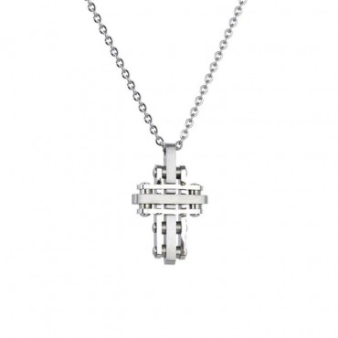 Αλυσίδα με μικρό σταυρό από ανοξείδωτο ατσάλι