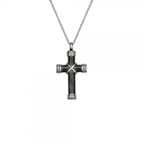 Αλυσίδα με σταυρό από ανοξείδωτο ατσάλι