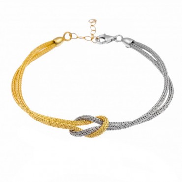 Ασημένιο βραχιόλι με τον κόμπο του Ηρακλή