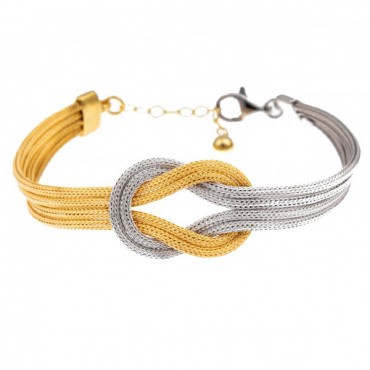 Ασημένιο βραχιόλι με τον κόμπο του Ηρακλή 