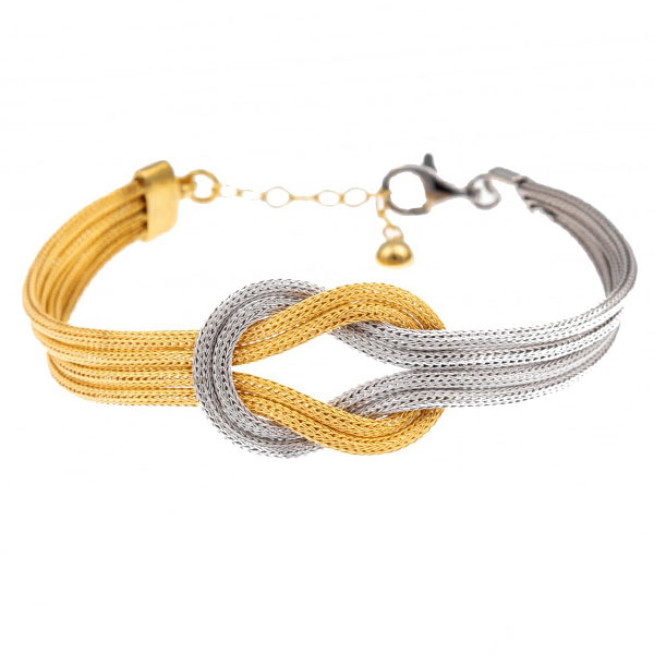 Ασημένιο βραχιόλι με τον κόμπο του Ηρακλή 