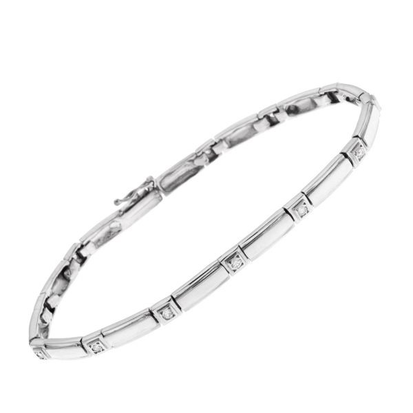 Ασημένιο βραχιόλι (σπαστή χειροπέδα) με πέτρες ζιργκόν 