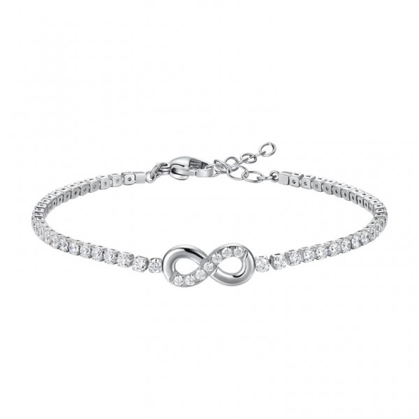 Ασημένιο βραχιόλι ριβιέρα με άπειρο