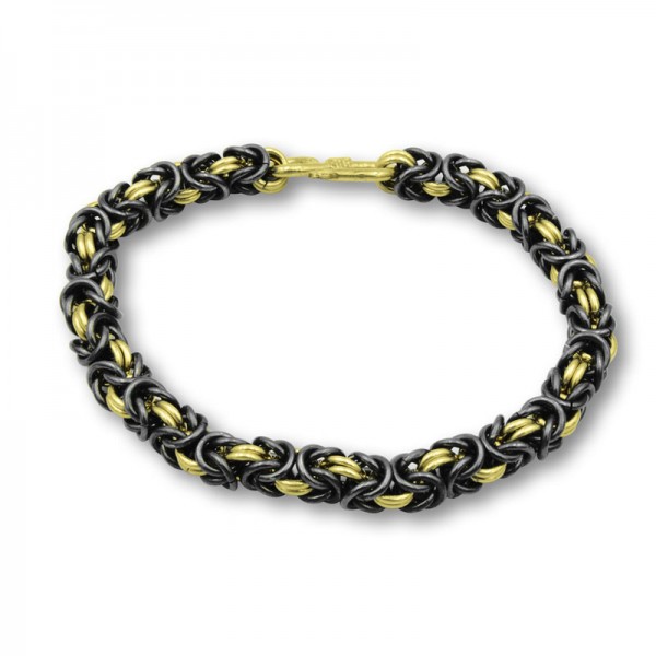 Ασημένια και επιχρυσωμένη χειροποίητη βυζαντινή αλυσίδα 