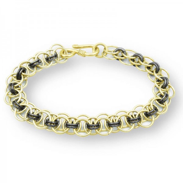 Ασημένια και επιχρυσωμένη χειροποίητη αλυσίδα (helm chain)