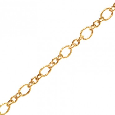 Ασημένια αλυσίδα για το χέρι με κρίκους , επιχρυσωμένη