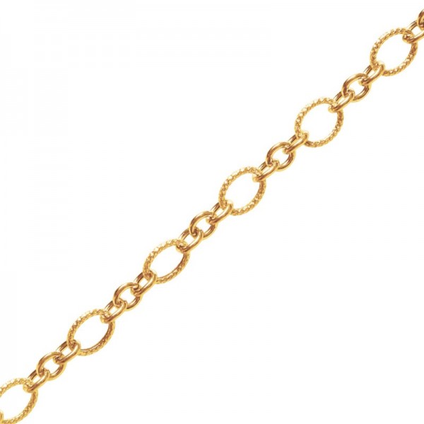 Ασημένια αλυσίδα για το χέρι με κρίκους , επιχρυσωμένη