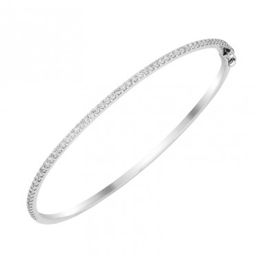 Ασημένιο σταθερό βραχιόλι - ριβιέρα