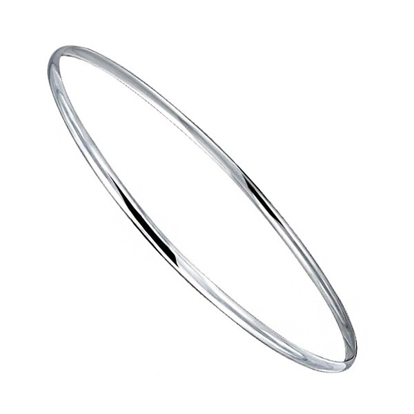 Ασημένιο βραχιόλι βέργα με λουστρέ φινίρισμα 