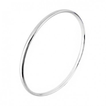 Ασημένιο σταθερό βραχιόλι - βέργα με λουστρέ φινίρισμα Ασημένιο σταθερό βραχιόλι - βέργα με λουστρέ φινίρισμα