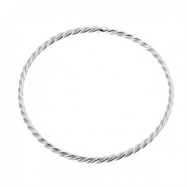 Ασημένιο βραχιόλι-βέργα στριφτή Ασημένιο βραχιόλι-βέργα στριφτή