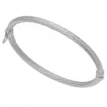 Ασημένια στριφτή χειροπέδα 