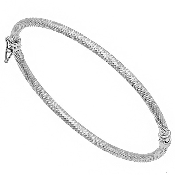 Ασημένια χειροπέδα με διακριτικό σκάλισμα