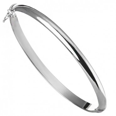 Ασημένια χειροπέδα με λουστρέ φινίρισμα 