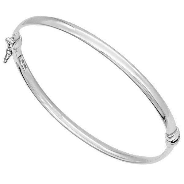 Ασημένια χειροπέδα (πομπέ) με λουστρέ φινίρισμα 