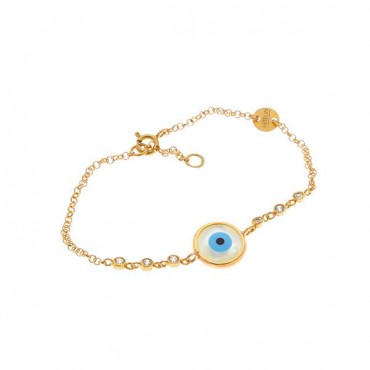 Ασημένιο βραχιόλι με μάτι φίλντισι Ασημένιο βραχιόλι με μάτι φίλντισι
