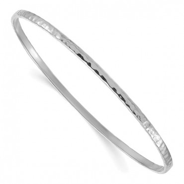 Ασημένιο σταθερό βραχιόλι - βέργα με σφυρήλατο φινίρισμα Ασημένιο σταθερό βραχιόλι - βέργα με σφυρήλατο φινίρισμα