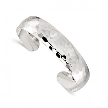 Ασημένιο χειροποίητο σφυρήλατο σταθερό βραχιόλι