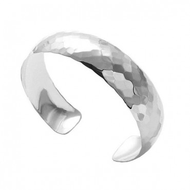 Ασημένιο  χειροποίητο σφυρήλατο σταθερό βραχιόλι 