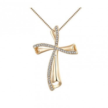 Ασημένια αλυσίδα με κρεμαστό σταυρό , επιχρυσωμένο 