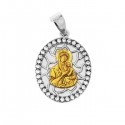Ασημένιο κολιέ με την Παναγία
