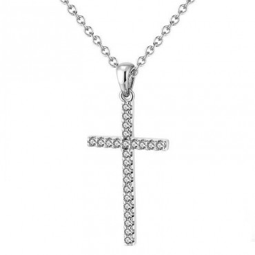Ασημένια αλυσίδα με κρεμαστό σταυρό