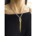 Ασημένιο μακρύ κολιέ με τον κόμπο του Ηρακλή