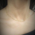 Ασημένια επιχρυσωμένη αλυσίδα για το λαιμό 