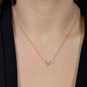 Κολιέ με το άπειρο και καρδιά 