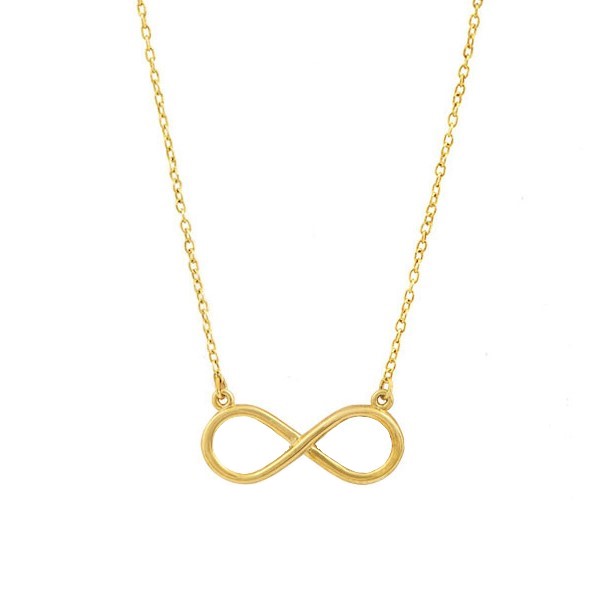 Ασημένιο επίχρυσο κολιέ με το άπειρο 