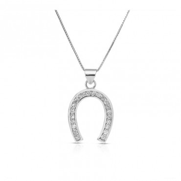 Ασημένιο κολιέ με κρεμαστό πέταλο 